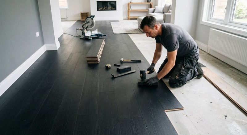 Dark Wood Floor Installation in Saint Augustine, FL