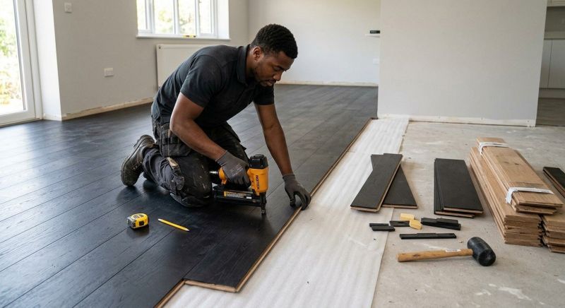 Dark Wood Floor Installation in Saint Augustine, FL